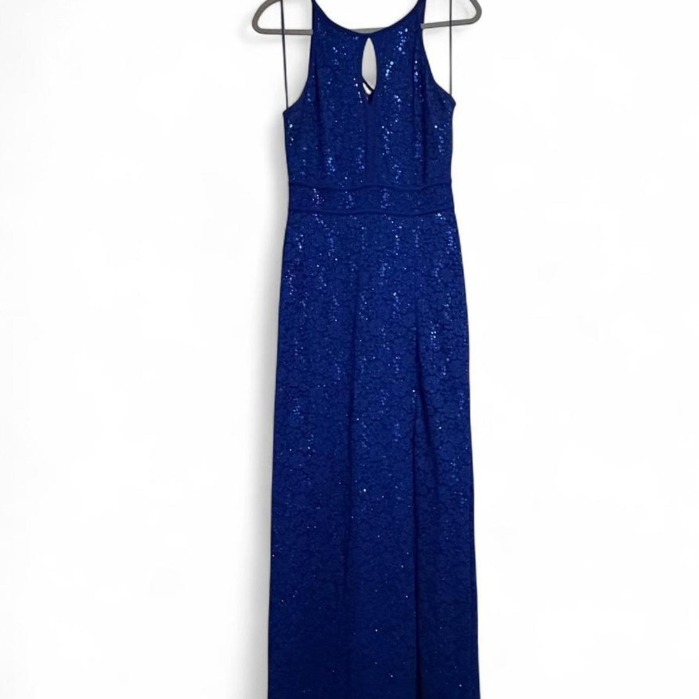 Blue Sequin Maxi Dress